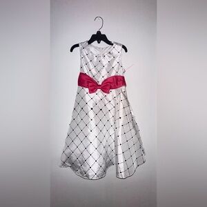 Formal polkadot dress.